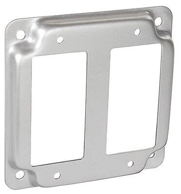 4 square electrical box cover 2 gfci decorator|RACO 2.